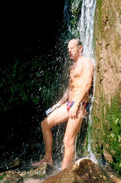In Pictures: Detox: Man in waterfall