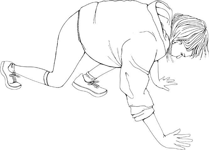 Ten outdoor exercises: Crawling