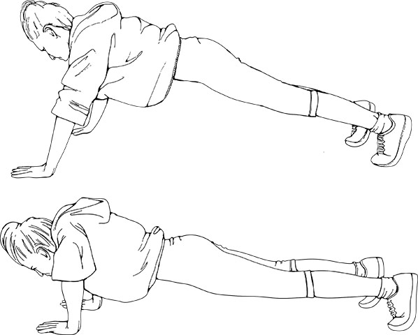 Ten outdoor exercises: Press ups