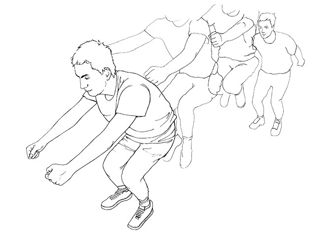 Ten outdoor exercises: Standing jump