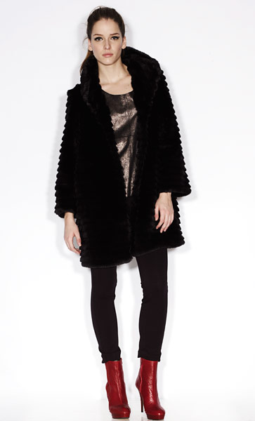 Line-up: Faux Fur: Black coat