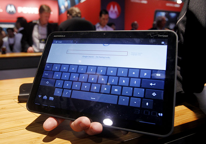 Consumer Electronics Show: The Motorola Xoom is on display at the Consumer Electronics Show