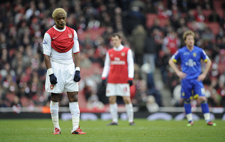 Arsenal v Leeds: Alex Song looks dejected