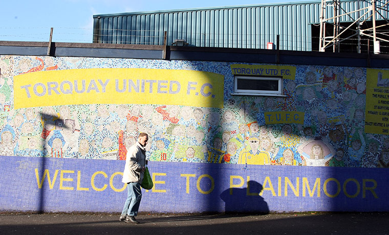 Torquay v Carlisle: A general view of the exterior surrounding Plainmoor