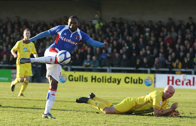 Torquay v Carlisle: Carlisle striker Francois Zoko goes close to giving his side the lead