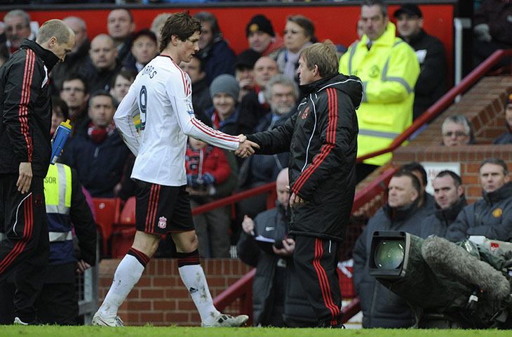 man utd v liv gallery: Torres and Dalglish