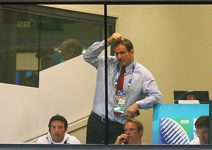 England v Scotland: England coach Martin Johnson has a think about what to do