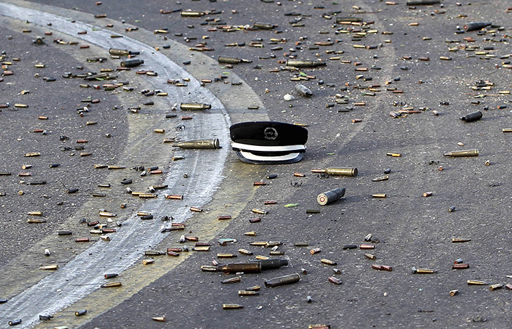 Sirte battles: A hat that belonged to a member of Gaddafi's forces on the ground
