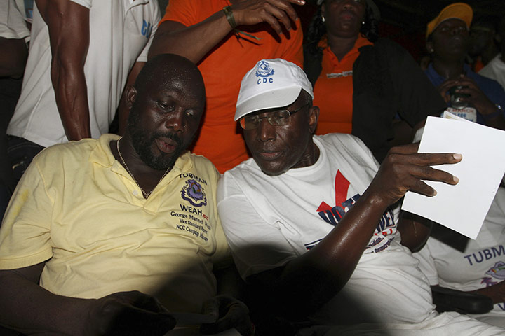 Elections in Liberia: Winston Tubman next to  George Weah of Congress for Democratic Change (CDC)
