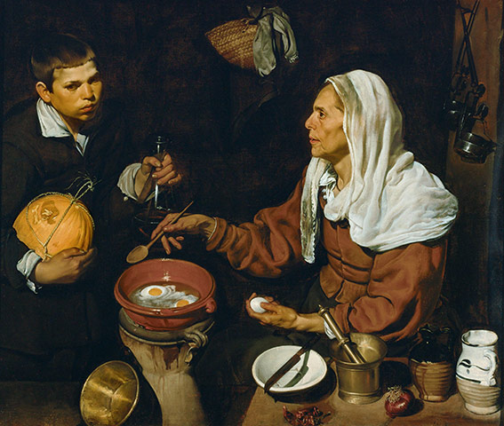 The Art Museum / Phaidon : Old Woman Cooking Eggs by Diego Velazquez