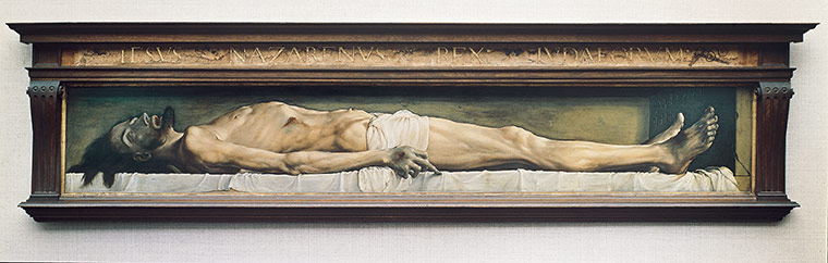 The Art Museum / Phaidon :  The Dead Christ, 1521, by  Hans the Younger Holbein