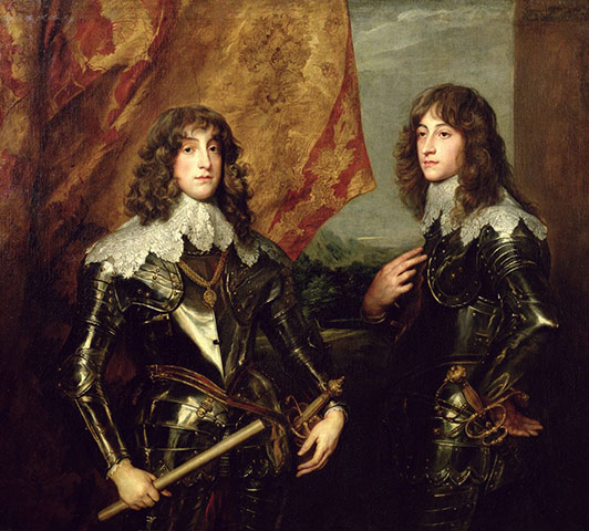 The history of lace: Prince Charles Louis Elector Palatine and his brother, 1637