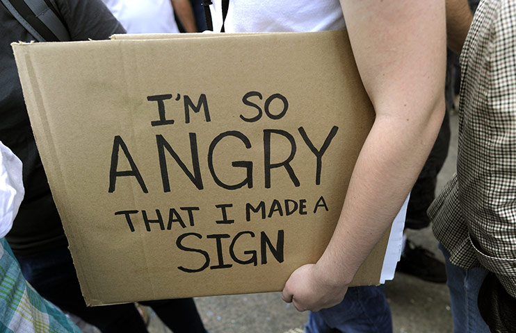 Occupy protests: New York: Demonstrators with Occupy Wall Street protest at Zuccotti Park