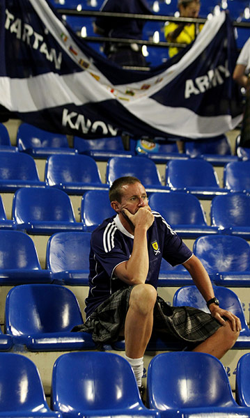 Euro 2012 Qualifiers: Dejected Scotland fan after they failed to qualify for Euro 2012