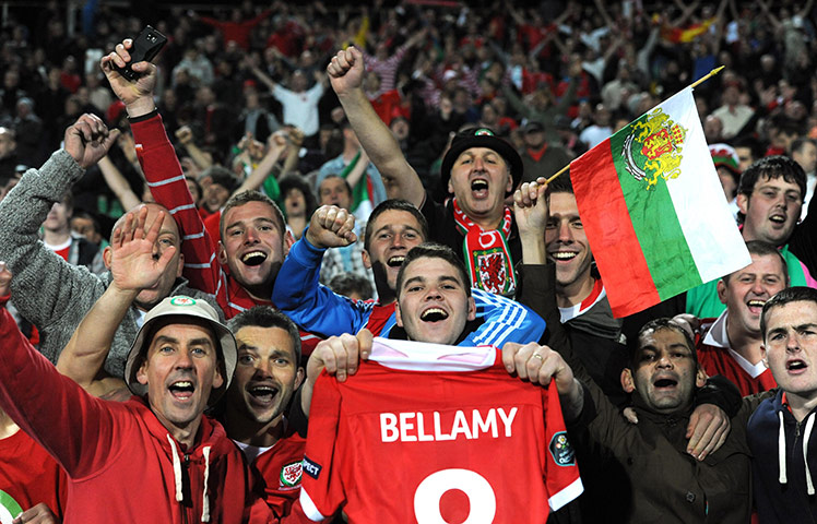 Euro 2012 Qualifiers: Wales fan Chris Davies with Craig Bellamy's match shirt