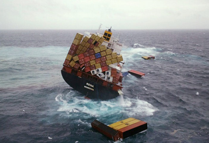 Rena oil spill: on the Astrolabe Reef, near Mt Maunganui, New Zealand