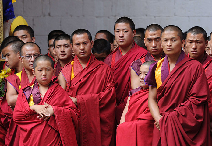 Bhutanese royal wedding: Buddhist monks