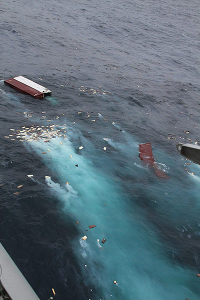 Rena oild spill: on the Astrolabe Reef, Mt Maunganui, New Zealand