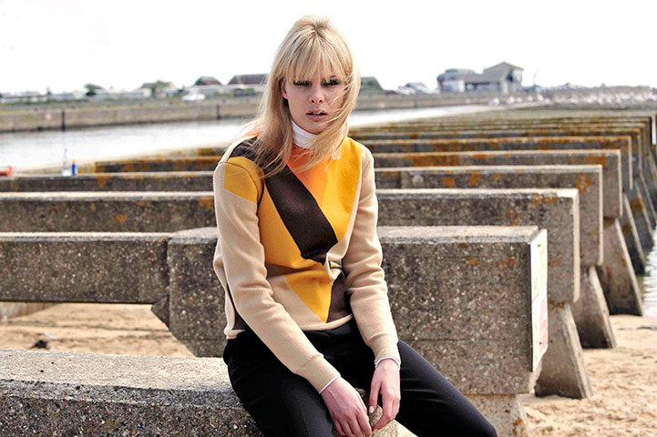 Key trends: knits: Model wearing Celine