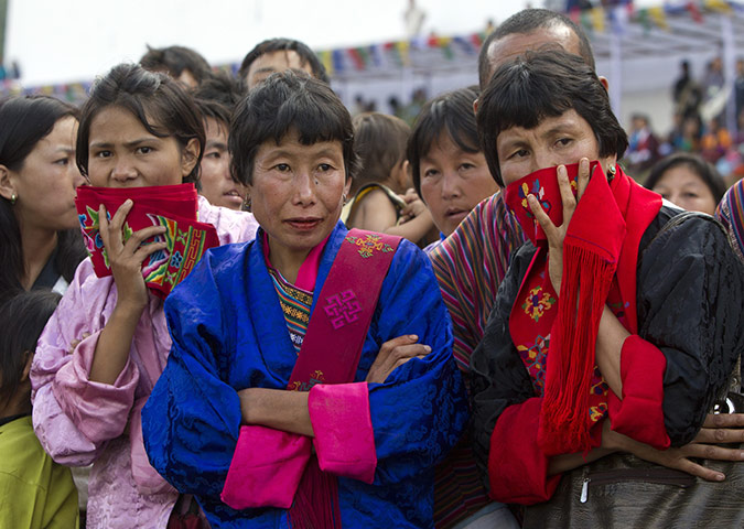 Bhutan royal wedding: People watch the dancing during the wedding celebrations