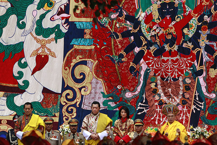Bhutan royal wedding: Buddhist blessings prior to the marriage ceremony