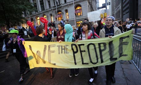 Occupy protesters gather next to NY state Capitol