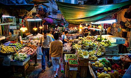 Central wet market, Hollywood Road, Hong Kong