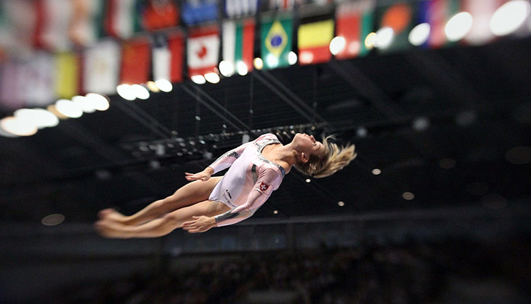 24 Hours: Giulia Steingruber of Switzerland performs vaulting table in Tokyo