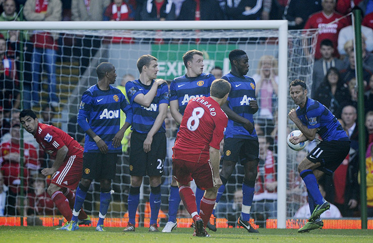 Liverpool v United: Steven Gerrard scores against Manchester United