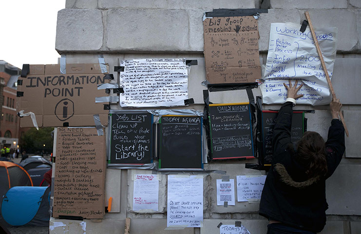 Occupy London: information point
