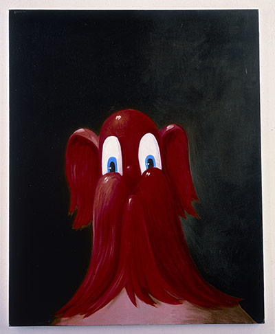 George Condo: Red Antipodular Portrait, 1996, by George Condo