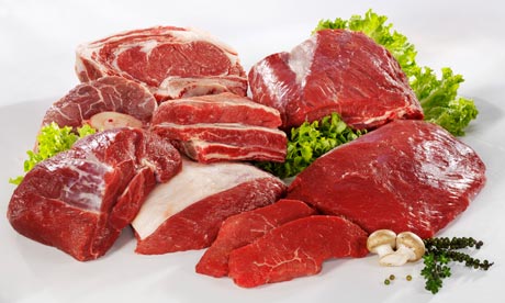Various cuts of beef