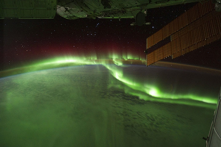 Month in space:  aurora australis, or “southern lights,”