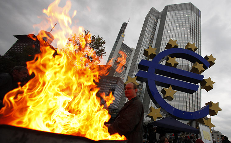 Occupy protests: Protesters Camp Out In Front Of European Central Bank