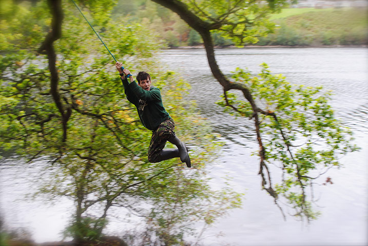 in pictures: Danger: rope swing