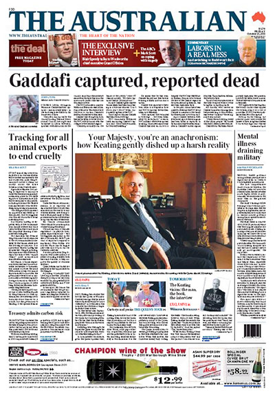 Gaddafi dead: The Australian