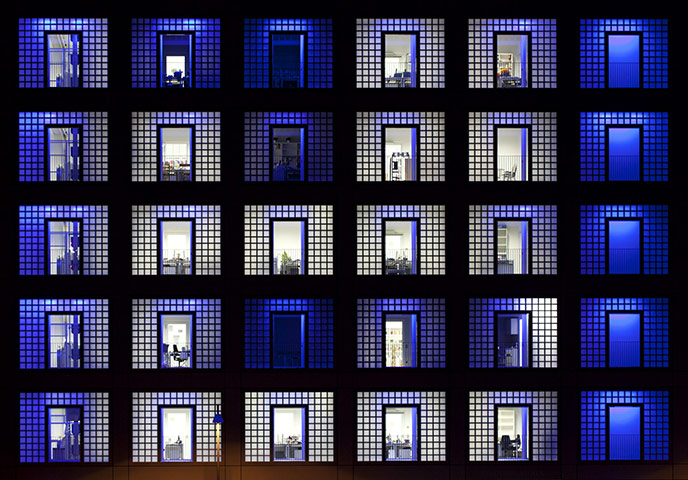 24 hours in pictures: Stuttgart, Germany: The facade of the new city library