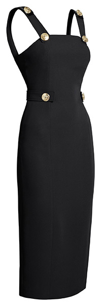 Versace for H&M: Black dungaree dress from the Versace for H&M collection