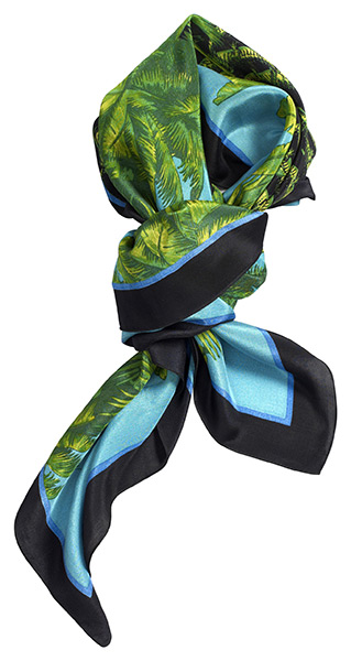 Versace for H&M: Palm tree print silk scarf from the Versace for H&M collection