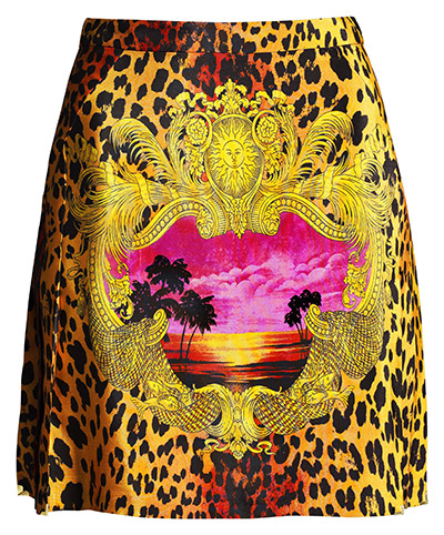 Versace for H&M: Leopard print printed skirt from the Versace for H&M collection