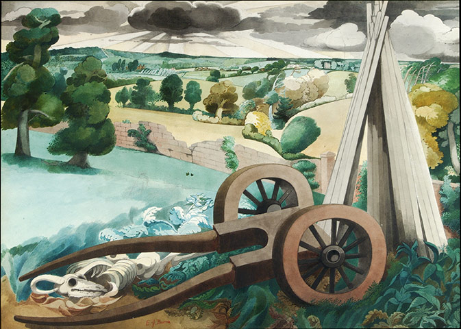 Edward Burra: Landscape near Rye