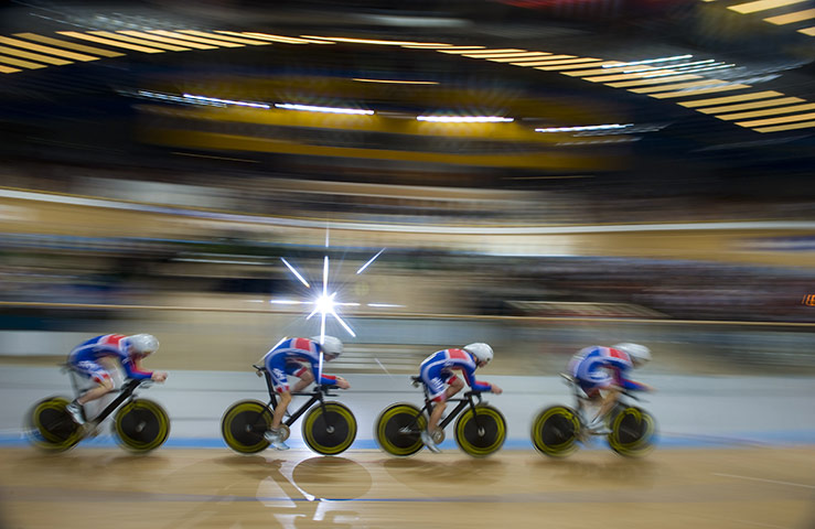 European Track Cycling: Team GB Mens team pursuit at the Euro track cycling championship
