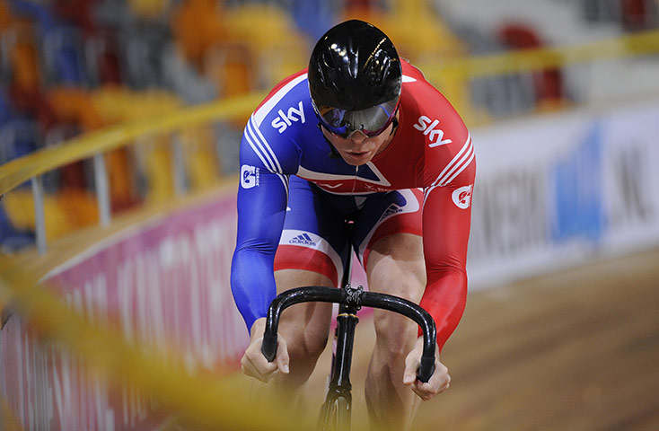 Cycling Championships: Sir Chris Hoy takes part in the Euro track cycling championship