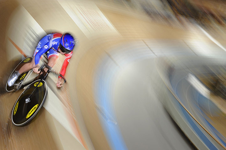 Cycling Championships: Laura Trott competing in the womens omnium flying lap