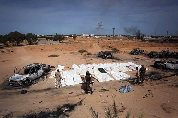 Libya after Gaddafi: Bodies of Gaddafi loyalists killed in Sirte