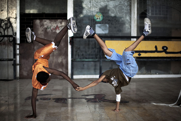 24 hours in pictures: The B-Boys, a group of Libyan breakdancers
