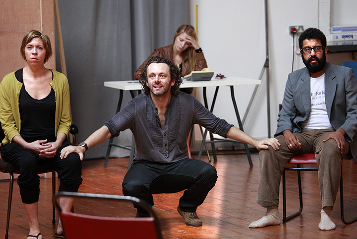 Hamlet at the Young Vic: Eileen Walsh, Michael Sheen and Adeel Akhtar  