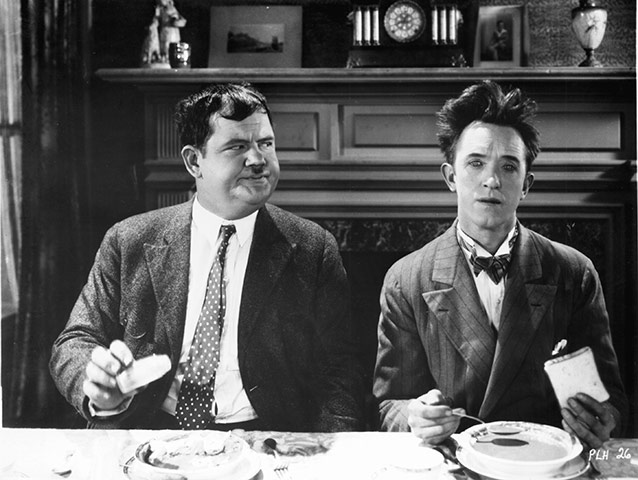 Moustaches: Laurel and Hardy in You're Darn Tootin