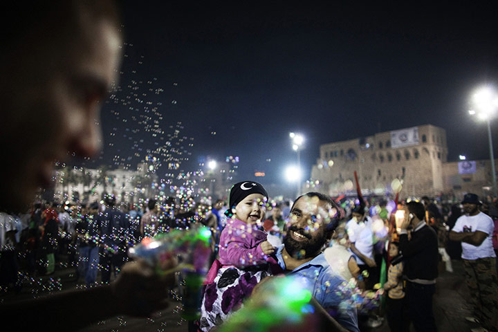 24 hours: Tripoli, Libya: Libyans celebrate the liberation of the country