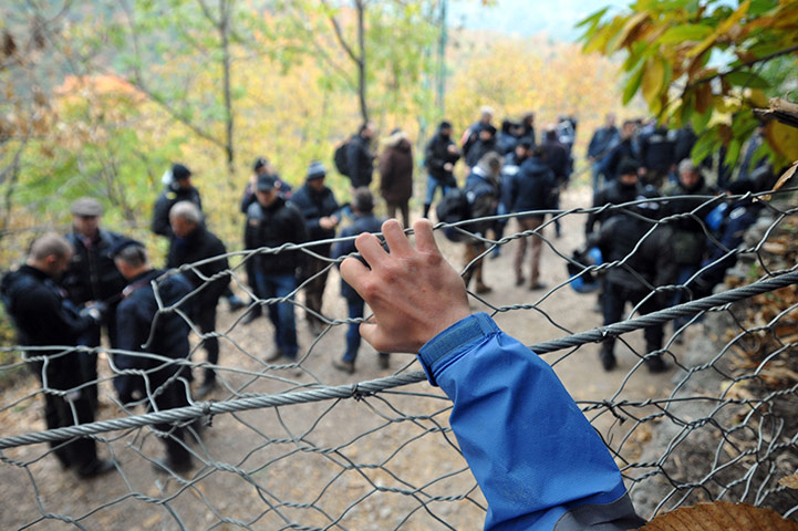 24 hours: Giaglione, Italy: Protester at the Turin-Lyon high speed train line
